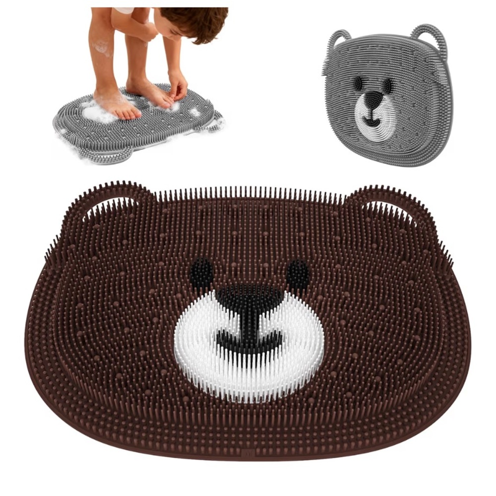 Silicon Foot Scrubber Mat in Shower 2 Pack Large